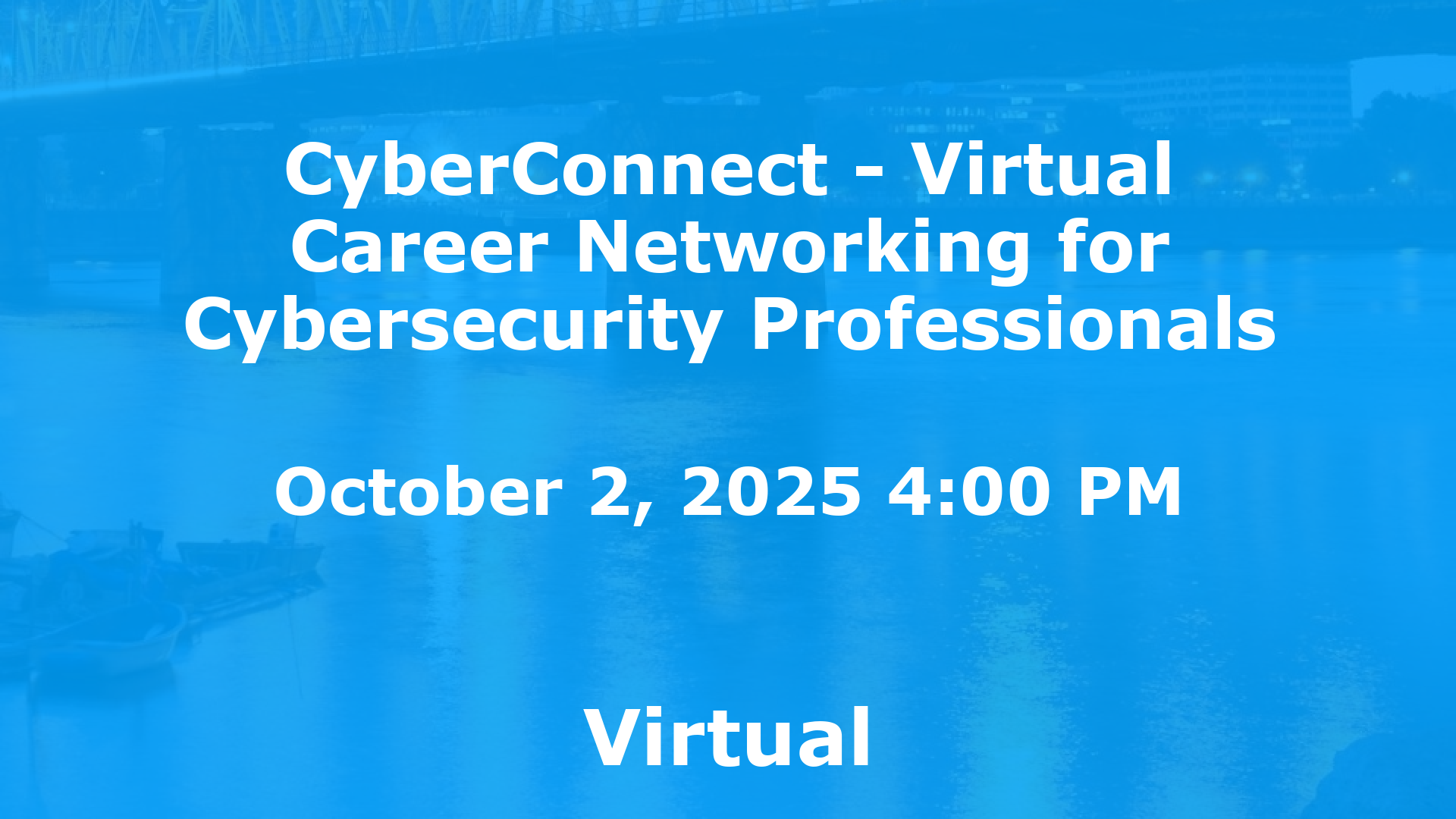 CyberConnect - Virtual Career Networking for Cybersecurity Professionals event image